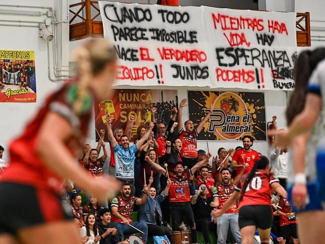 La afición del Zonzamas Plus Car Lanzarote en el partido contra el Elda Prestigio.