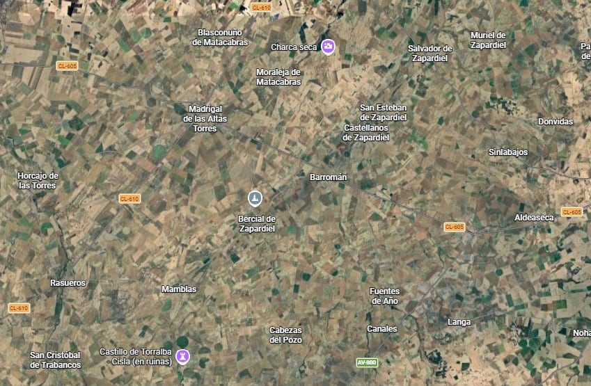 Zona donde se produjo el accidente