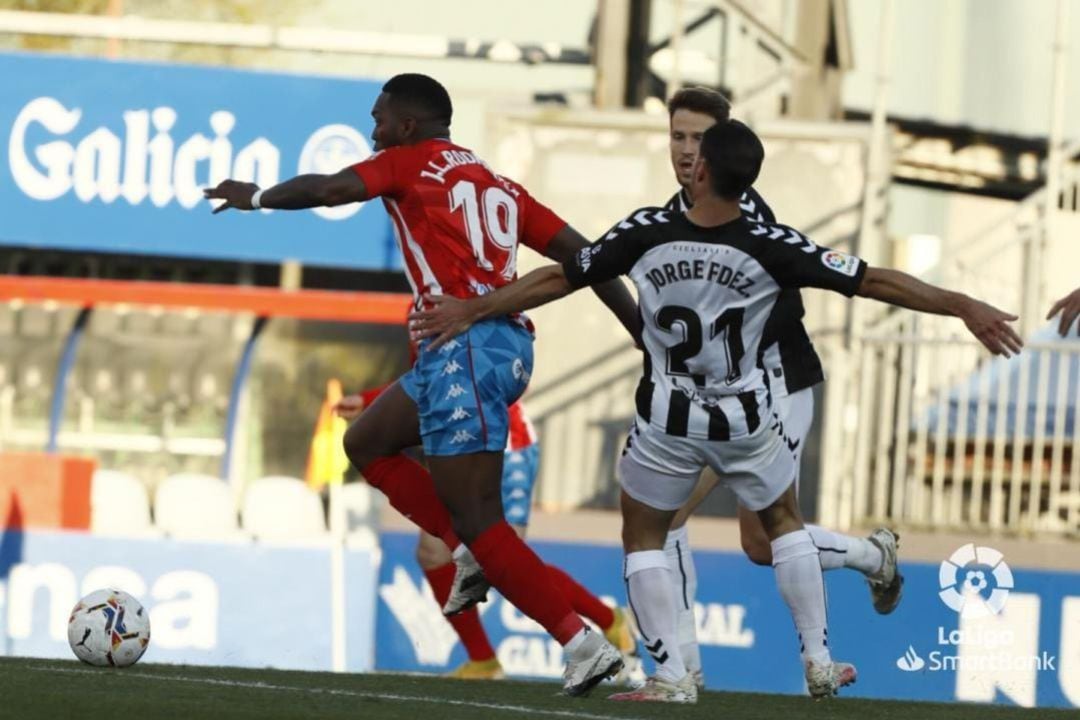 Jorge Fernández en un partido ante el Lugo