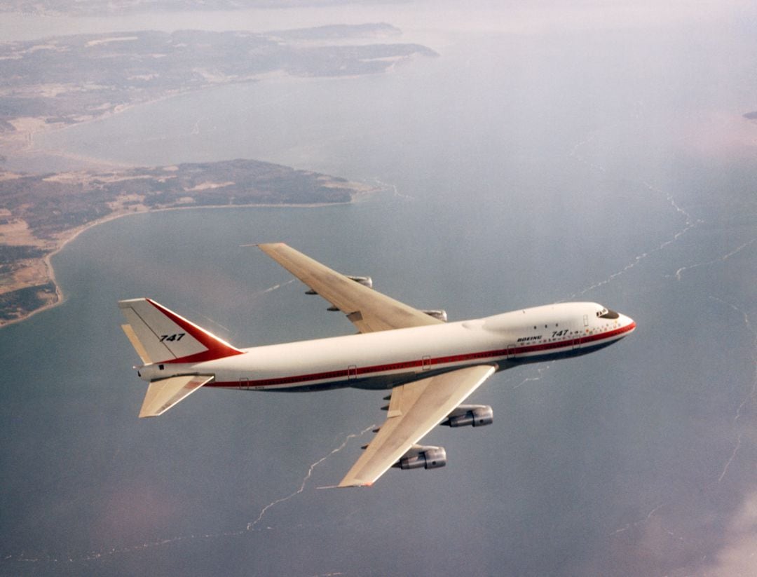 Fotografía de un avión Boeing 747