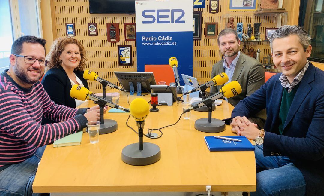 Araceli Maese (PSOE), Juan de Dios Sánchez (Ciudadanos), José Ignacio García (Adelante) y Andrés Núñez (PP)