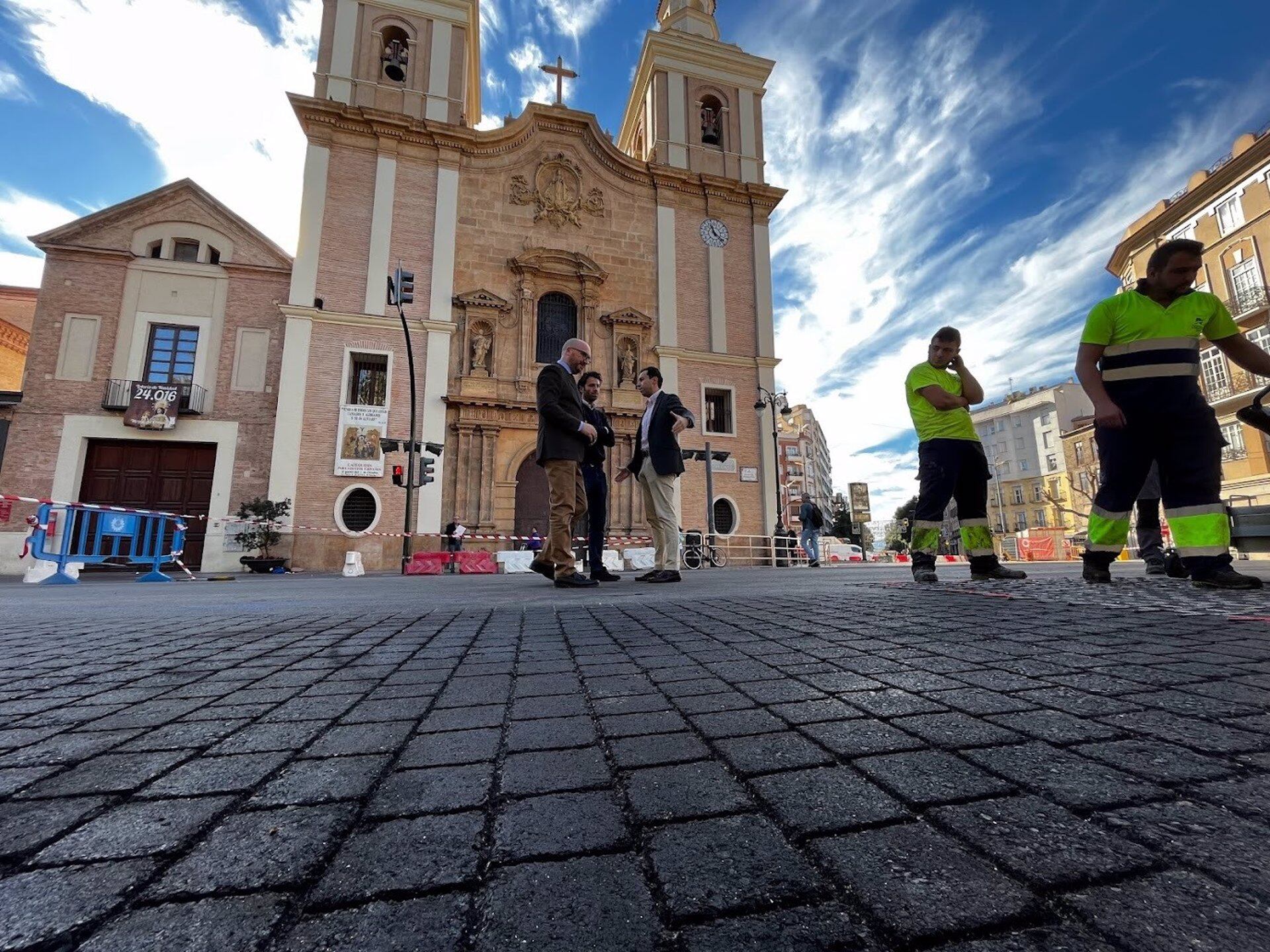 20/11/2023 Imagen del adoquín que se está instalando frente a la Iglesia del Carmen
ESPAÑA EUROPA MURCIA SOCIEDAD
AYUNTAMIENTO DE MURCIA

