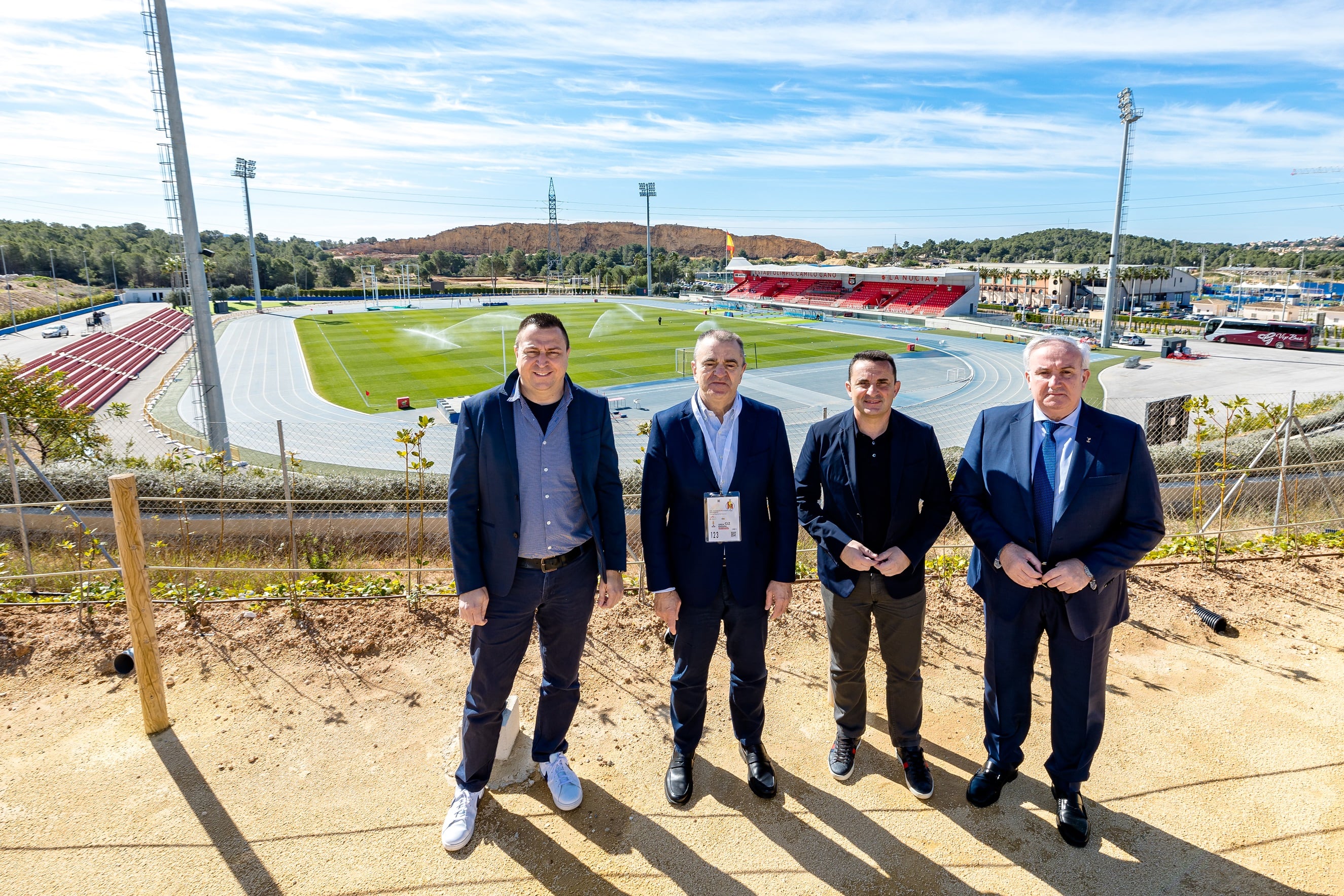 José Manuel Franco, secretario de Estado para el Deporte y presidente del Consejo Superior de Deportes, durante su visita a la Ciudad Deportiva Camilo Cano