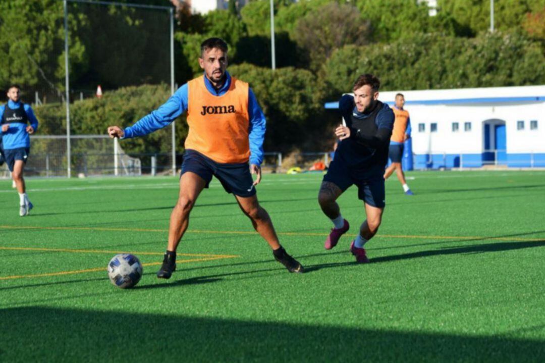 Carlos Calvo durante un entrenamiento