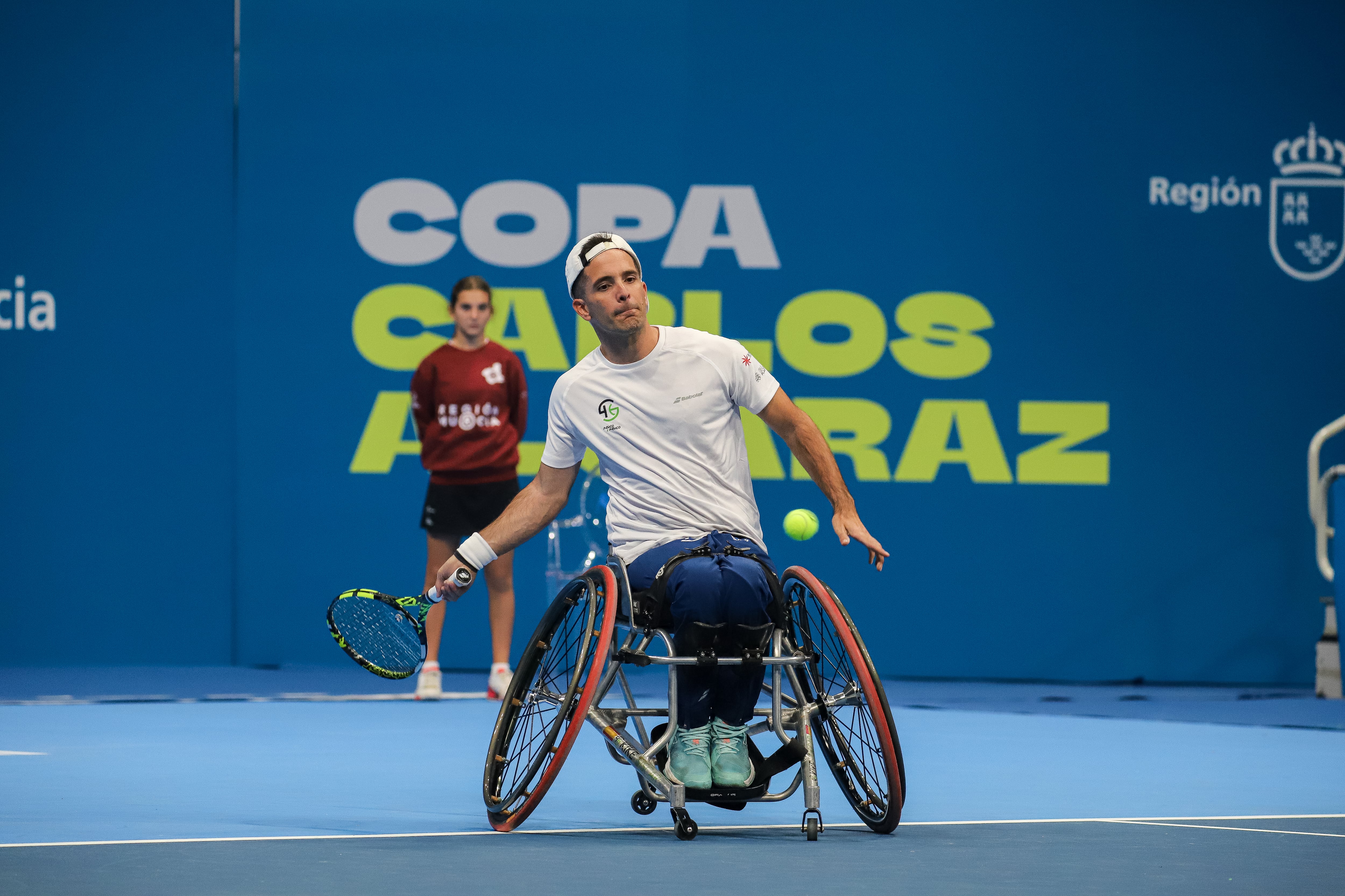 Kike Siscar en el primer partido de la Copa Carlos Alcaraz