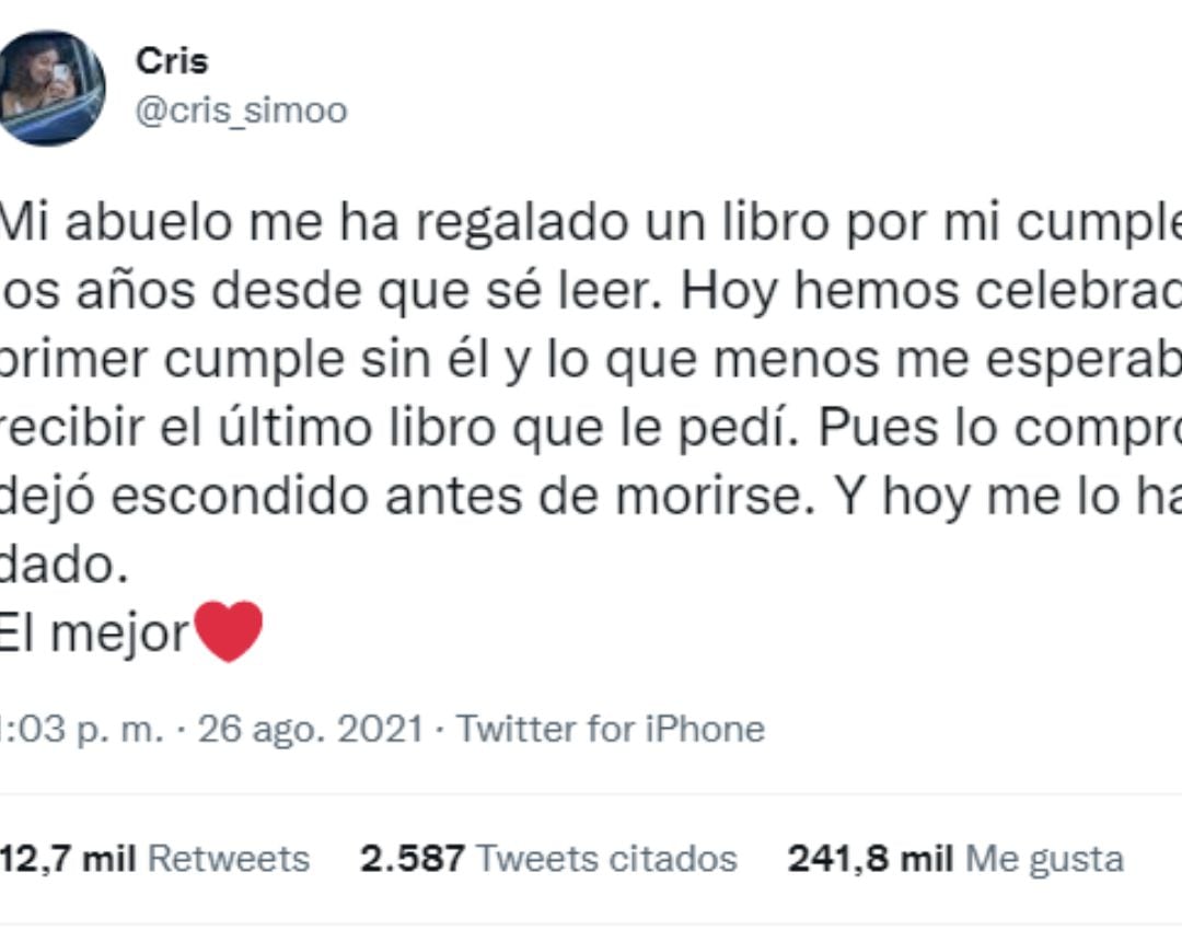 La historia entre un abuelo y su nieta que ha emocionado a Twitter.