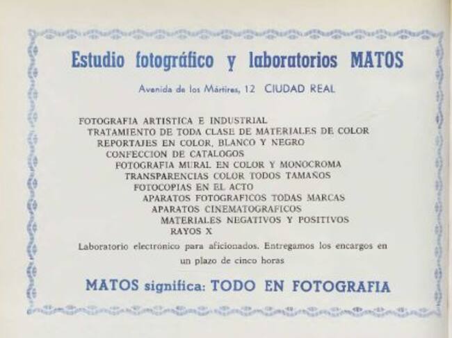 Anuncio publicado en el Boletín de Información Municipal en 1969