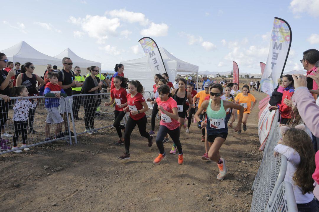 Salida de una de las pruebas en el circuito de La Bufona, en Arrecife.