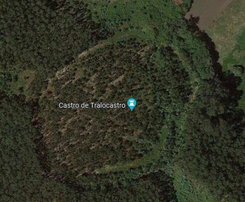 Imagen satélite de la zona donde se encuentra el castro (foto: GoogleMaps)