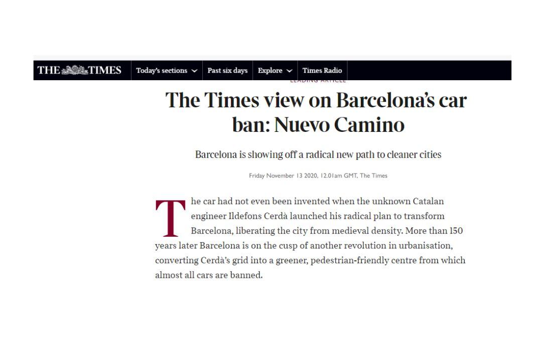 The Times pone Barcelona como ejemplo