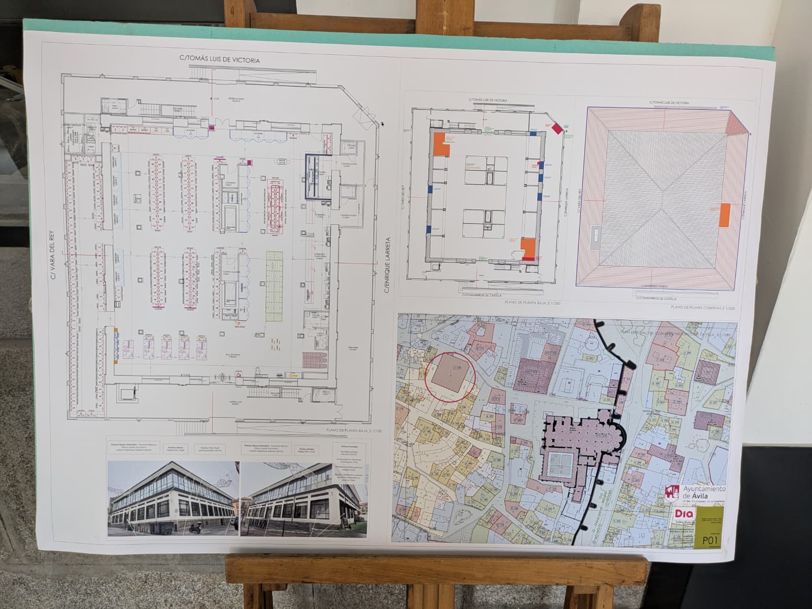 Obras de remodelación en la plaza de Abastos de Ávila./SER Ávila