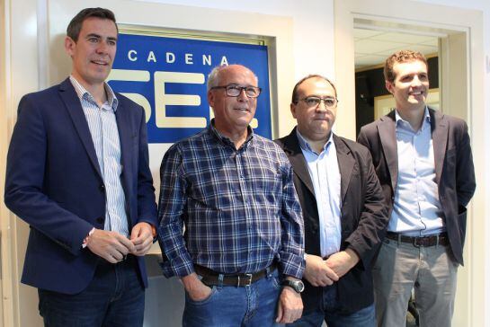 Diego Garzón (Ciudadanos), Carlos Martín (Podemos), Pedro Muñoz (PSOE) y Pablo Casado (PP)