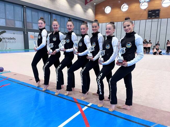 Les gimnastes de la FAG aquest cap de setmana.