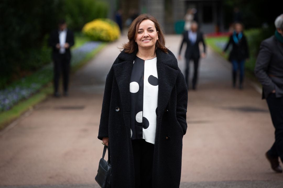 Pepa Bueno, durante el encuentro de los galardonados de los 66 Premios Ondas en el Palacete Albéniz, en Barcelona, en noviembre de 2019.