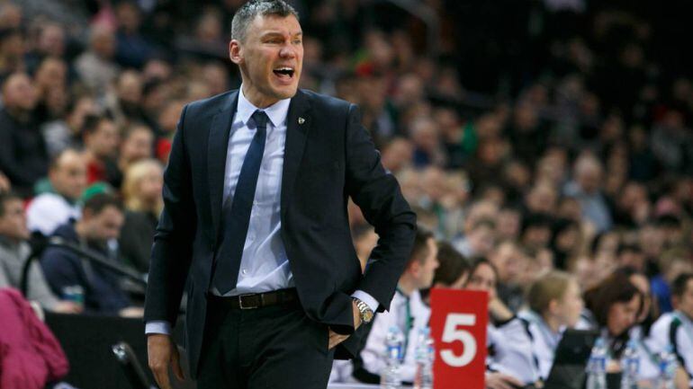 Saras Jasikevicius, durante un partido con el Zalgiris Kaunas.