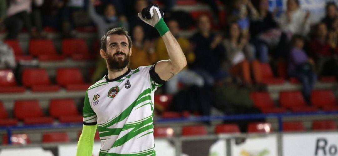 Marcos López en el último partido en casa frente al Sant Cugat