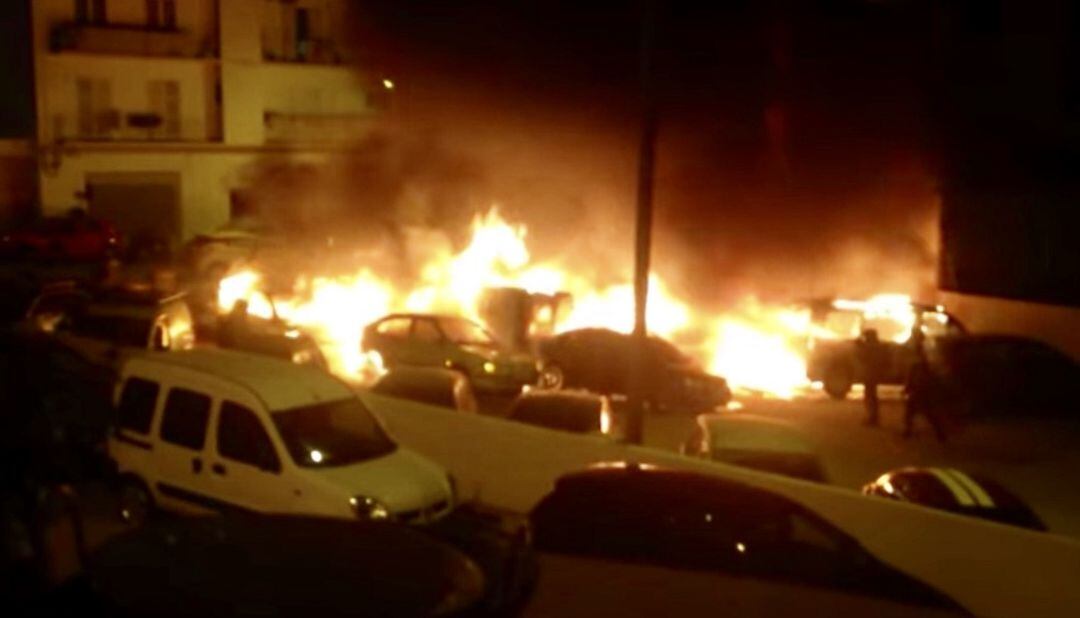 Incendio en el aparcamiento