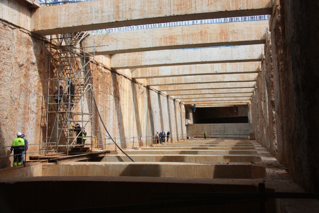 Imatge de la zona inferior de la plaça de les Glòries.