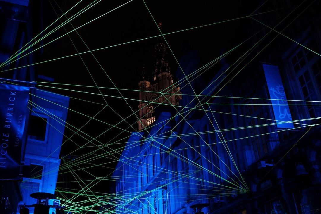 Una de las proyecciones durante el  &quot;Luminale Light Festival&quot; en Frankfurt (Alemania)