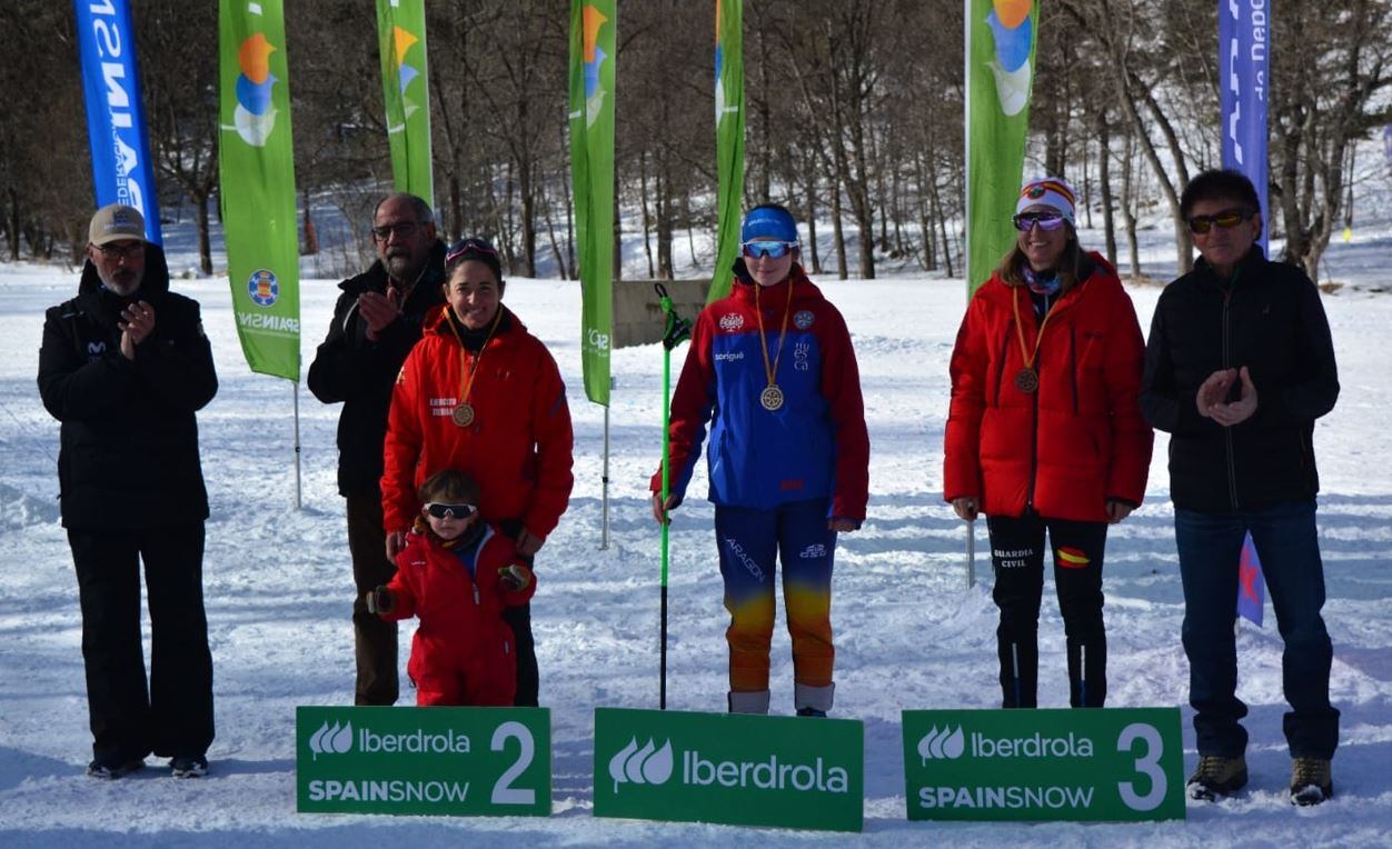 Podio femenino del Campeonato de Aragón