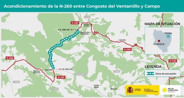 Plano del acondicionamiento de la N-260