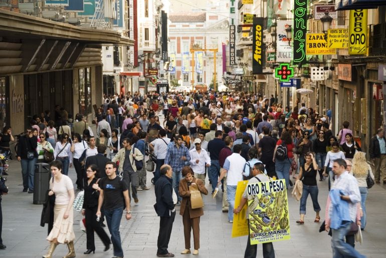 La calle Preciados de Madrid.