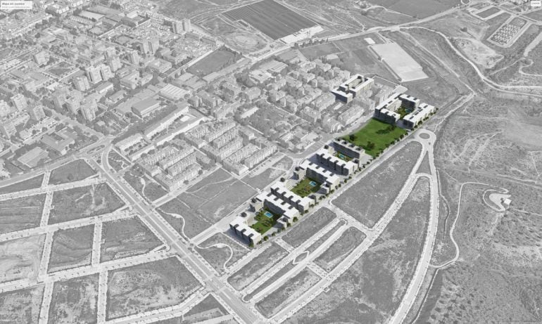 Recreación virtual de las promociones de viviendas del grupo Inmoglaciar en el barrio Parque Nueva Granada