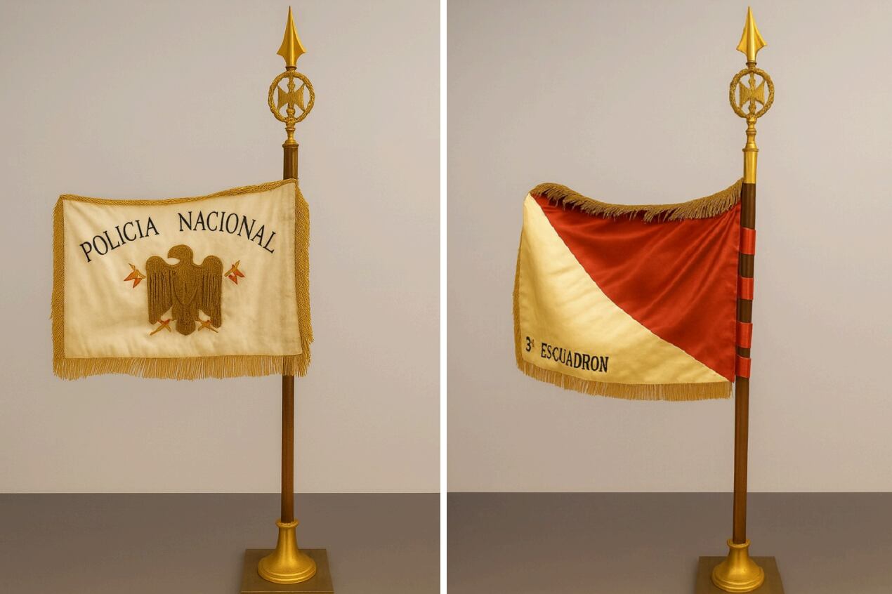 Banderín de la extinta Banda de la Policía Armada en Sevilla