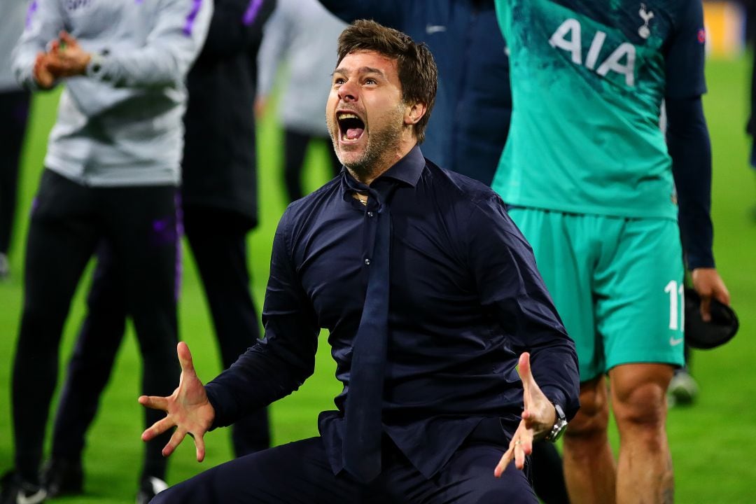 Pochettino celebra el pase del Tottenham a la final de la Liga de Campeones.