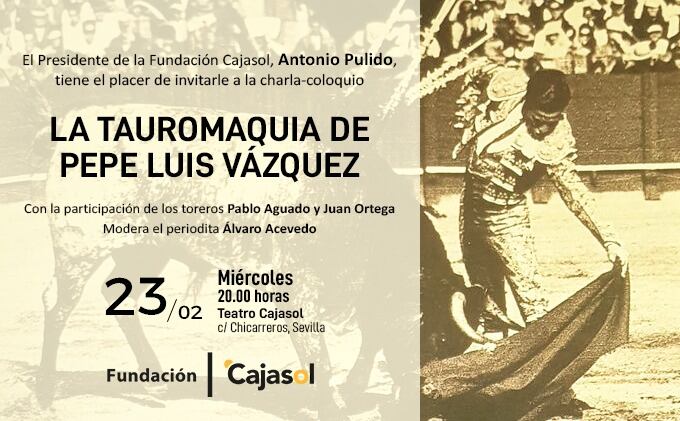 Cartel del acto que tendrá lugar este lunes en el Teatro Cajasol