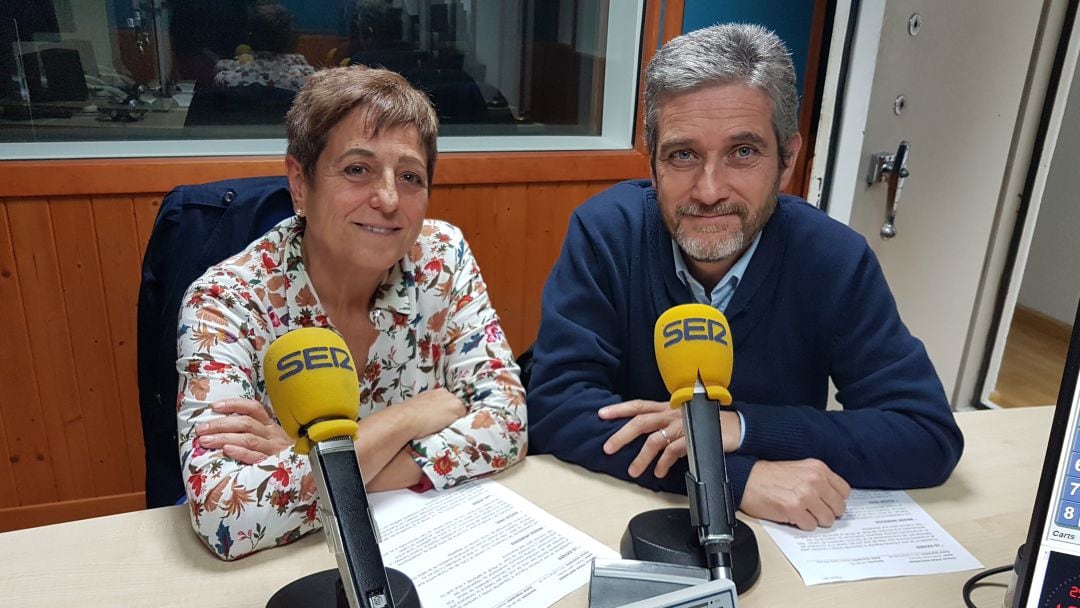 María Jesús Cedrún y Javier Ceruti durante la tertulia 