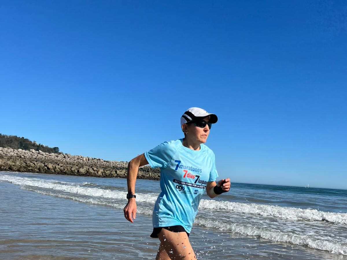 Ana Isabel Pineda inicia el reto solidario de 7 maratones en 7 días para visibilizar la diabetes