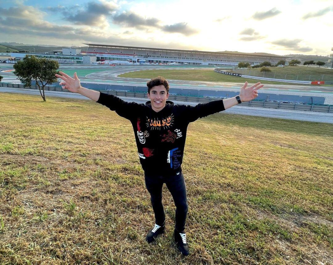 Marc Márquez en el circuito de Portugal 