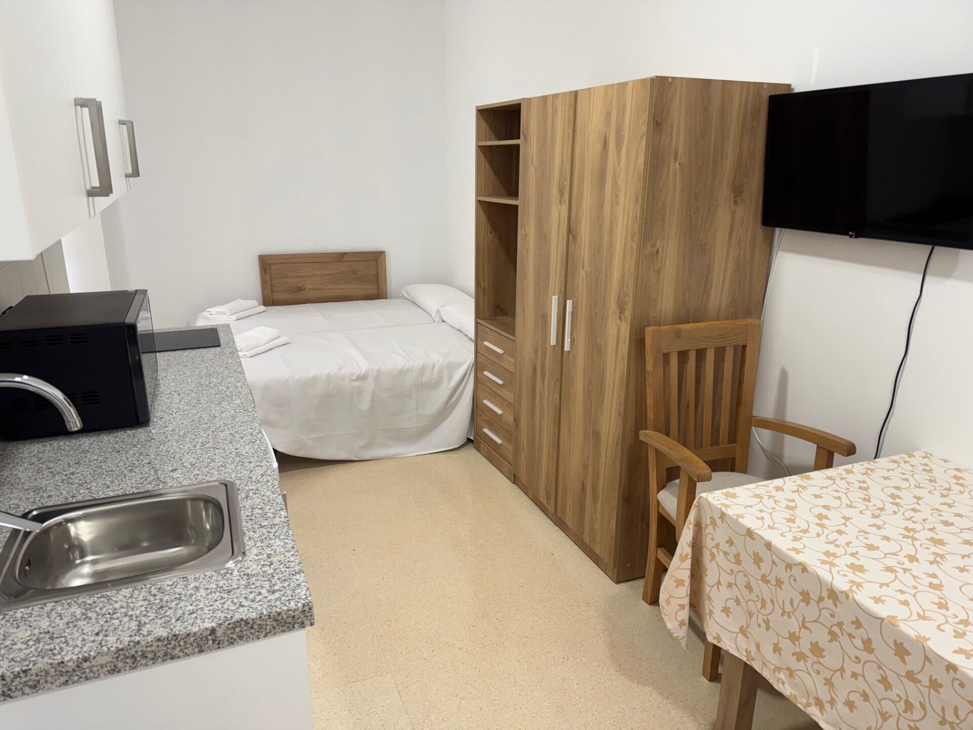 Uno de los apartamentos del centro de emergencia habitacional