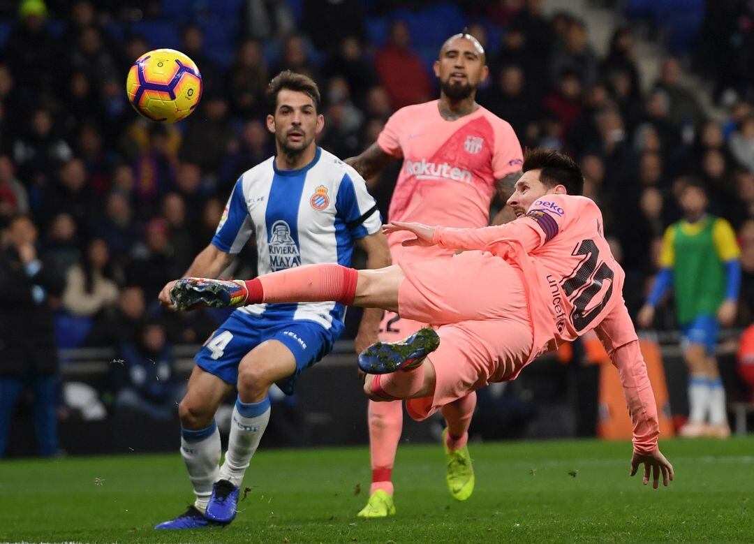 Messi, durante el partido. 