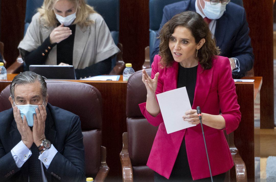 Isabel Díaz Ayuso comparece en la Asamblea de Madrid