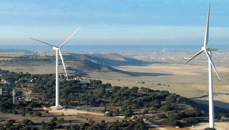 Imagen de un parque eólico