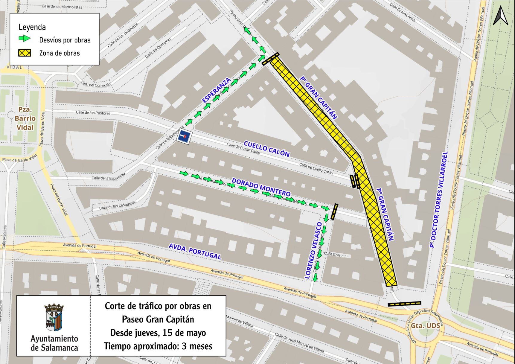 Zonas afectada por las obras