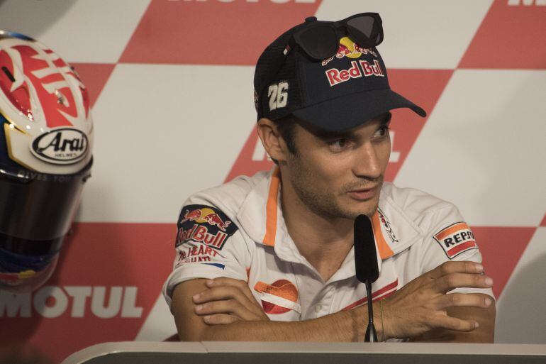 Dani Pedrosa, durante una rueda de prensa