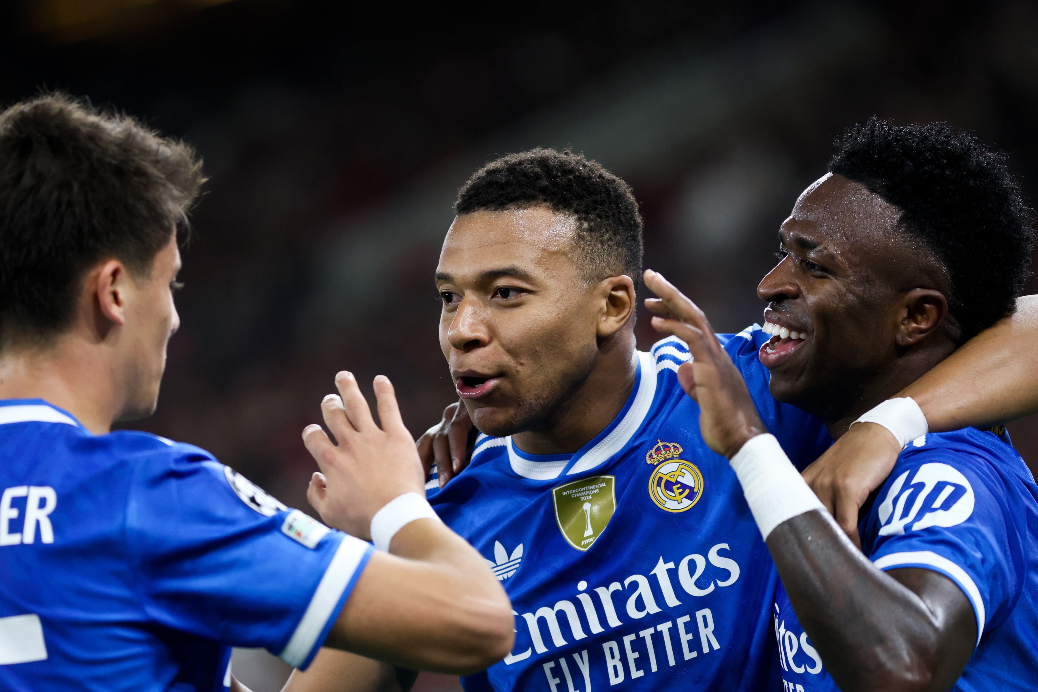 Kylian Mbappe, Arda Güler y Vinicius Jr