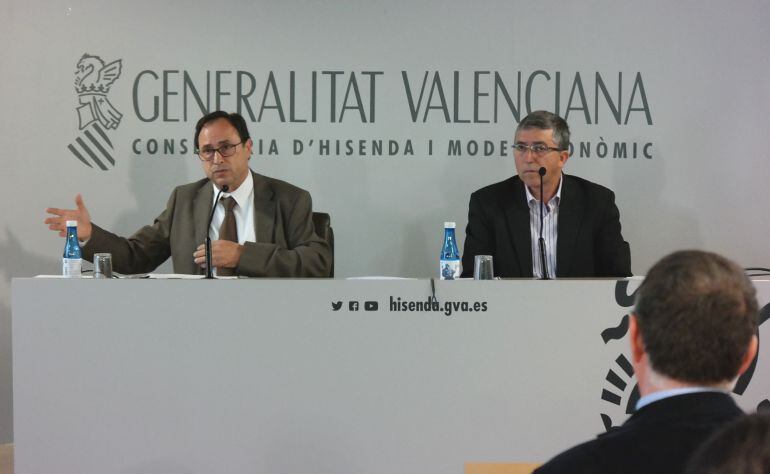 Conseller de Hacienda, Vicent Soler y conseller de Economía, Rafael Climent