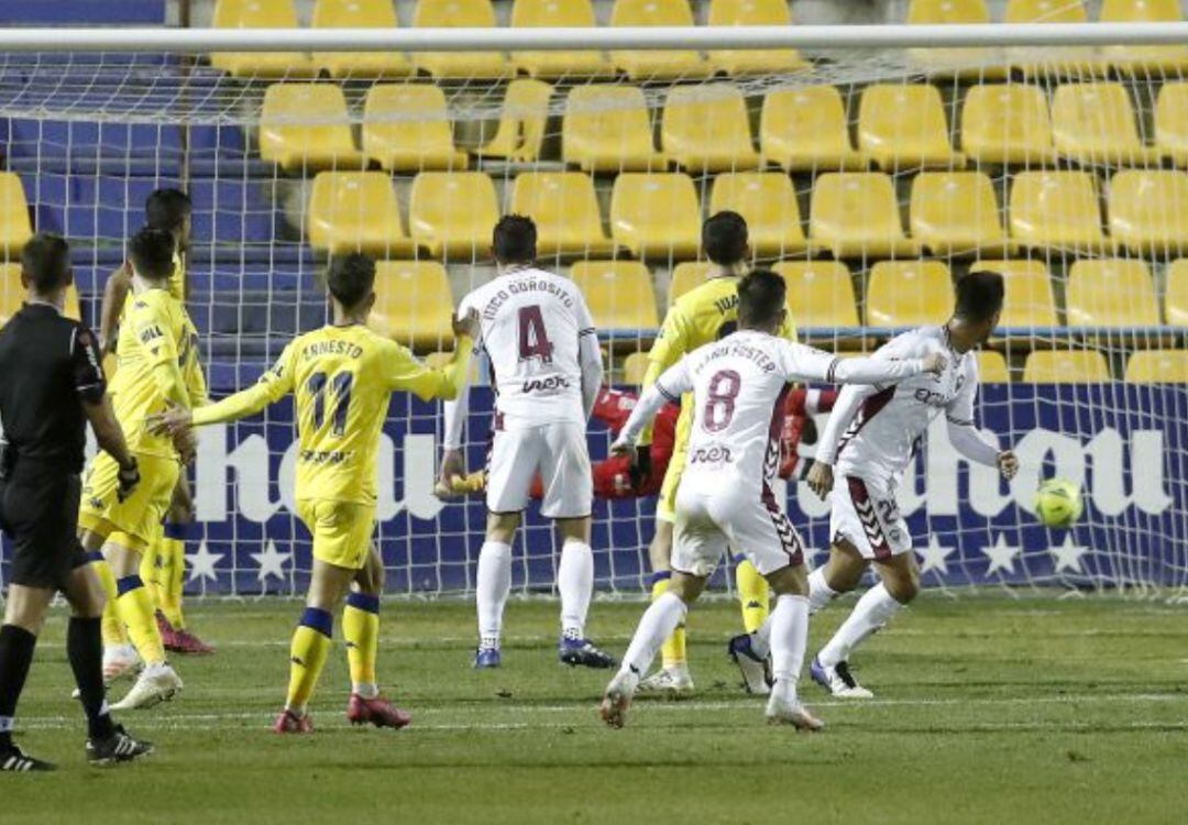 Imagen de un partido del Albacete esta temporada