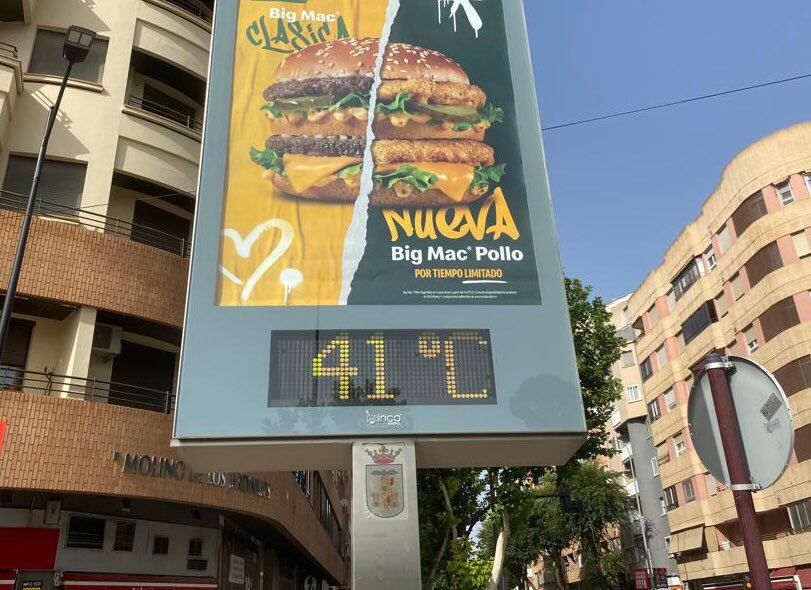 Imagen de una marquesina este lunes en Albacete