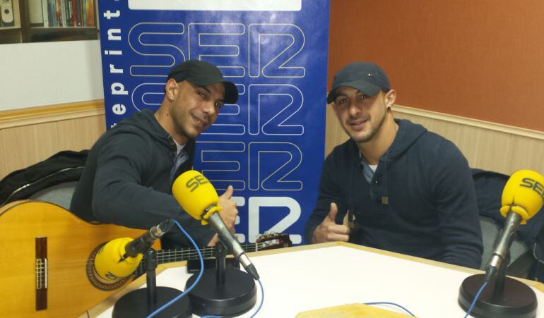 Daniel y Javier Núñez en los estudios de Cadena SER Madrid Sur