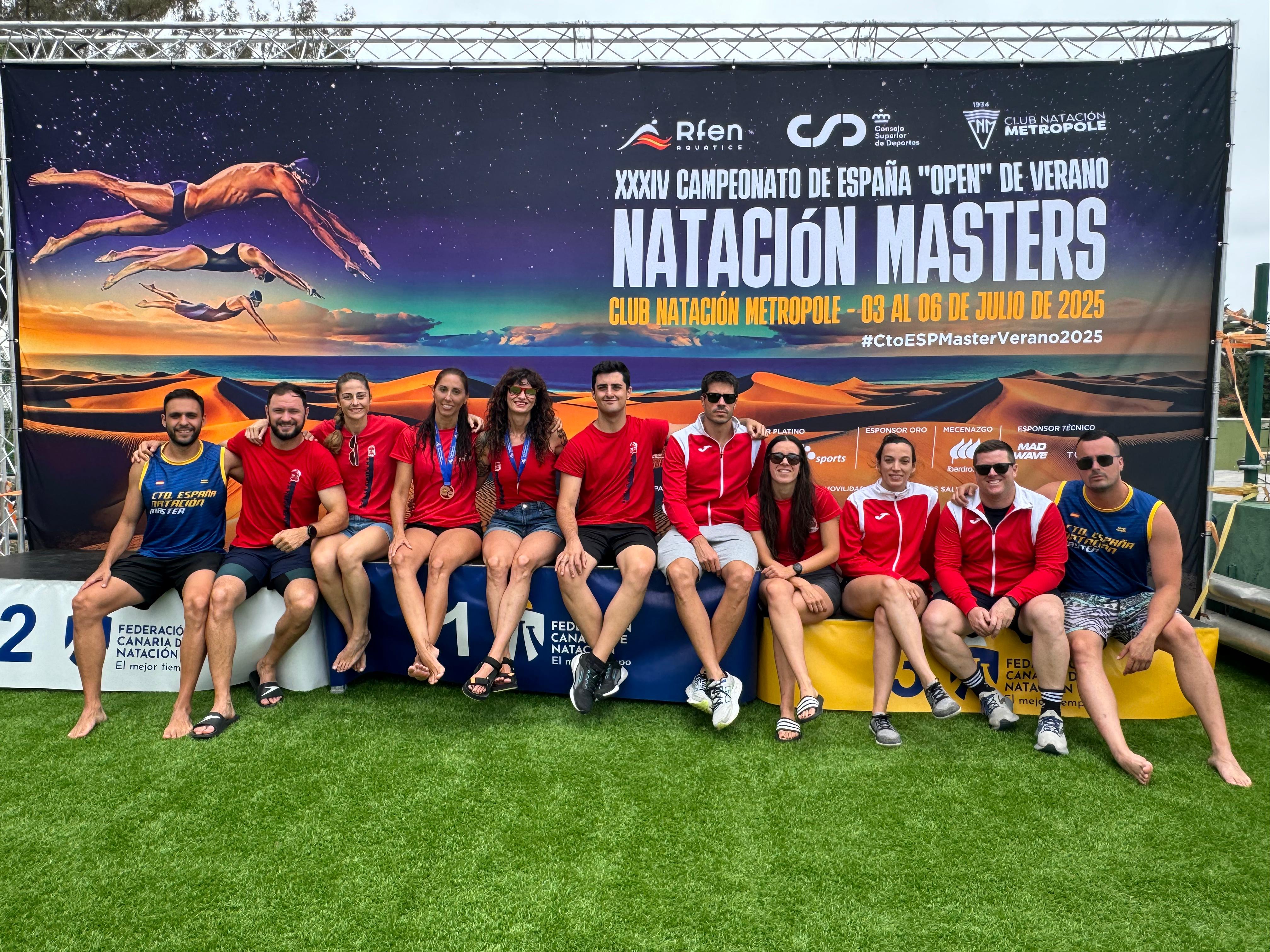 El CN Máster Bahía Almería en su participación en el Campeonato de España de Las Palmas.