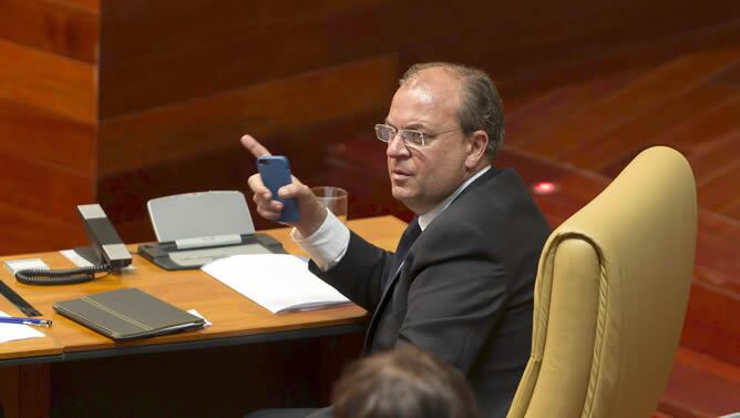 El presidente del Gobierno de Extremadura, José Antonio Monago, en el Parlamento de Extremadura