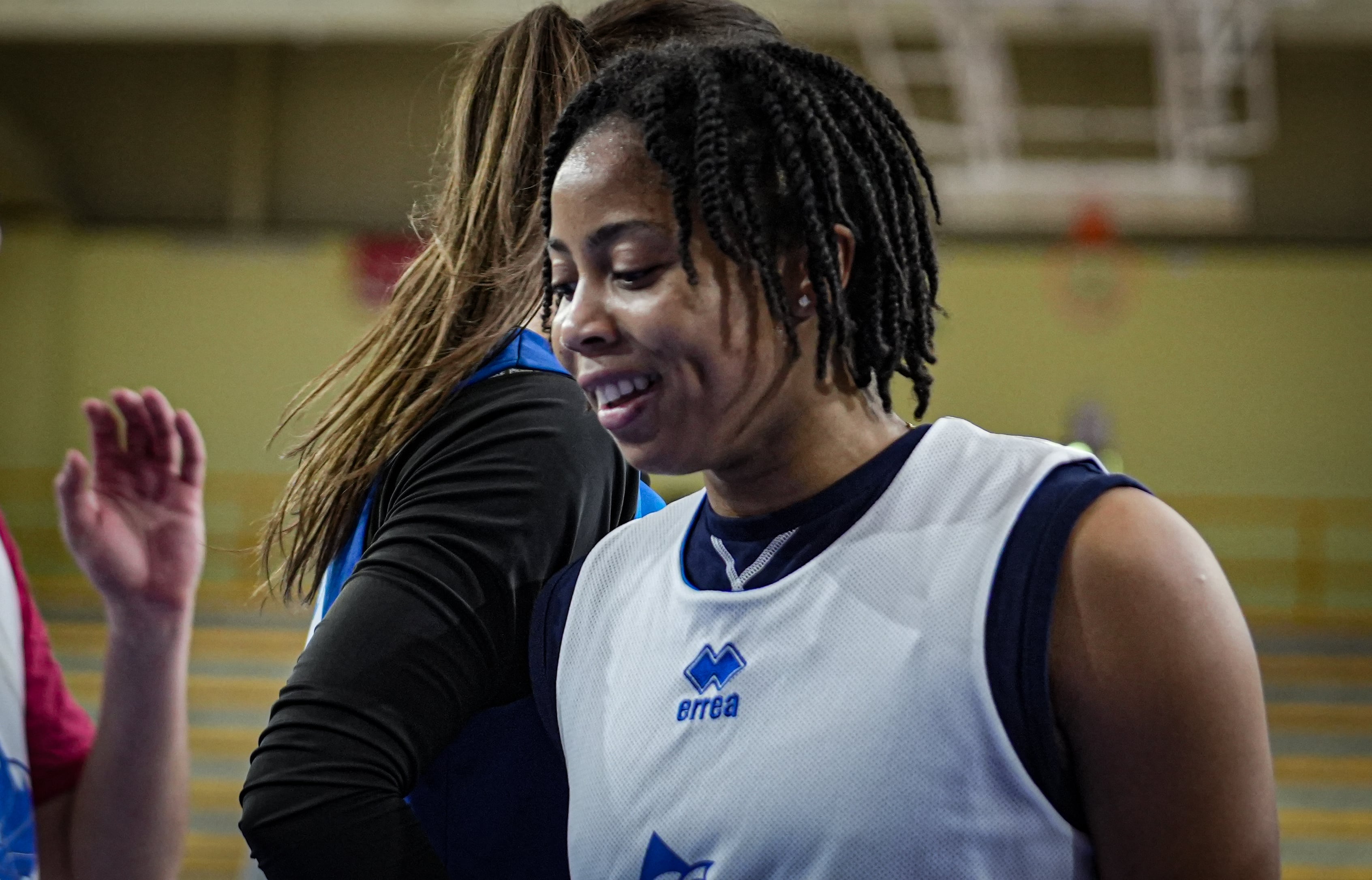 Arica Carter, durante una sesión de entrenamiento en Würzburg/CB Avenida