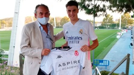 Morante, junto a Felipe Llamazarez tras el Castilla-Cultural de pretemporada