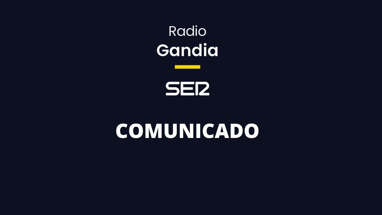 Comunicado urgente Radio Gandia