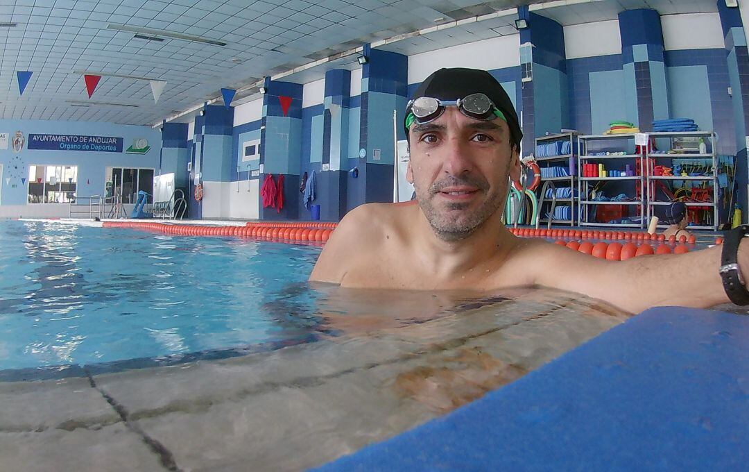 Miguel Ángel Martínez Tajuelo durante sus entrenamientos en Andújar preparando sus próximas pruebas.